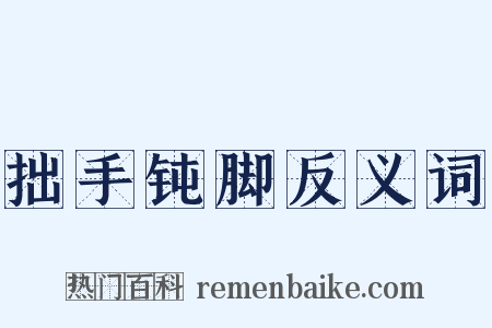 拙手钝脚反义词是什么意思的图片